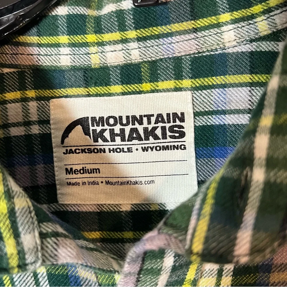 MK Plaid Flannel Button Up Shirt Mens Mountain Khakis